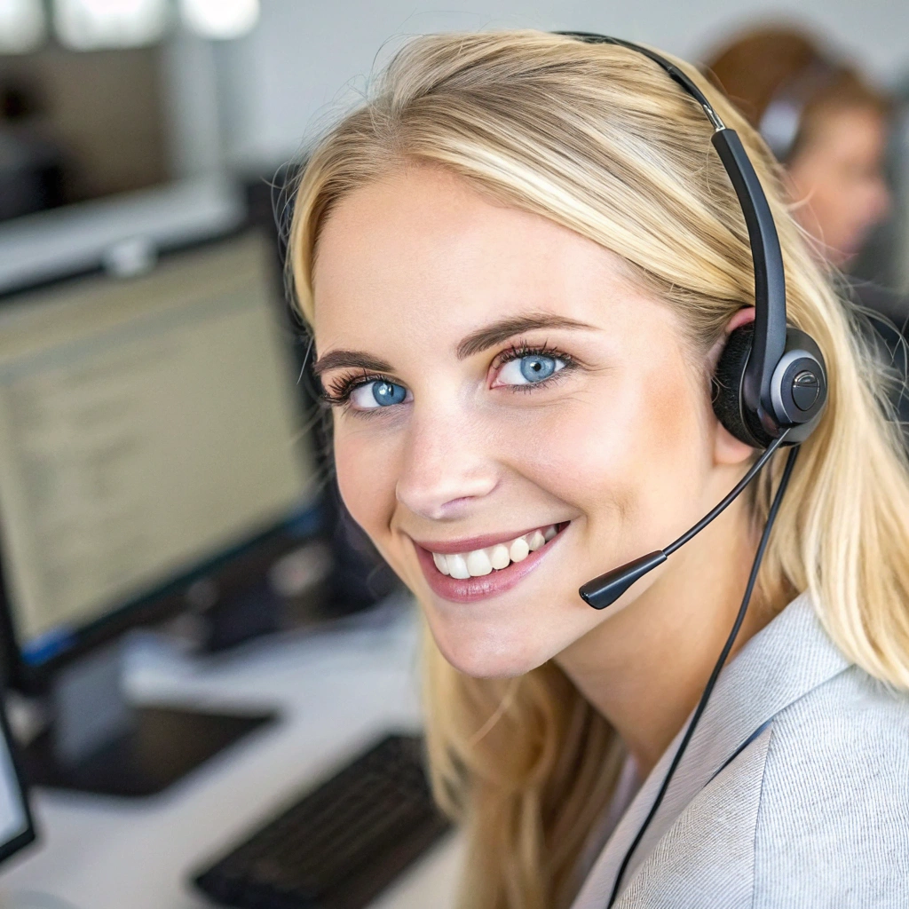 Менеджер call центра компании Технолоджи для связи, готовый помочь вам с любыми вопросами